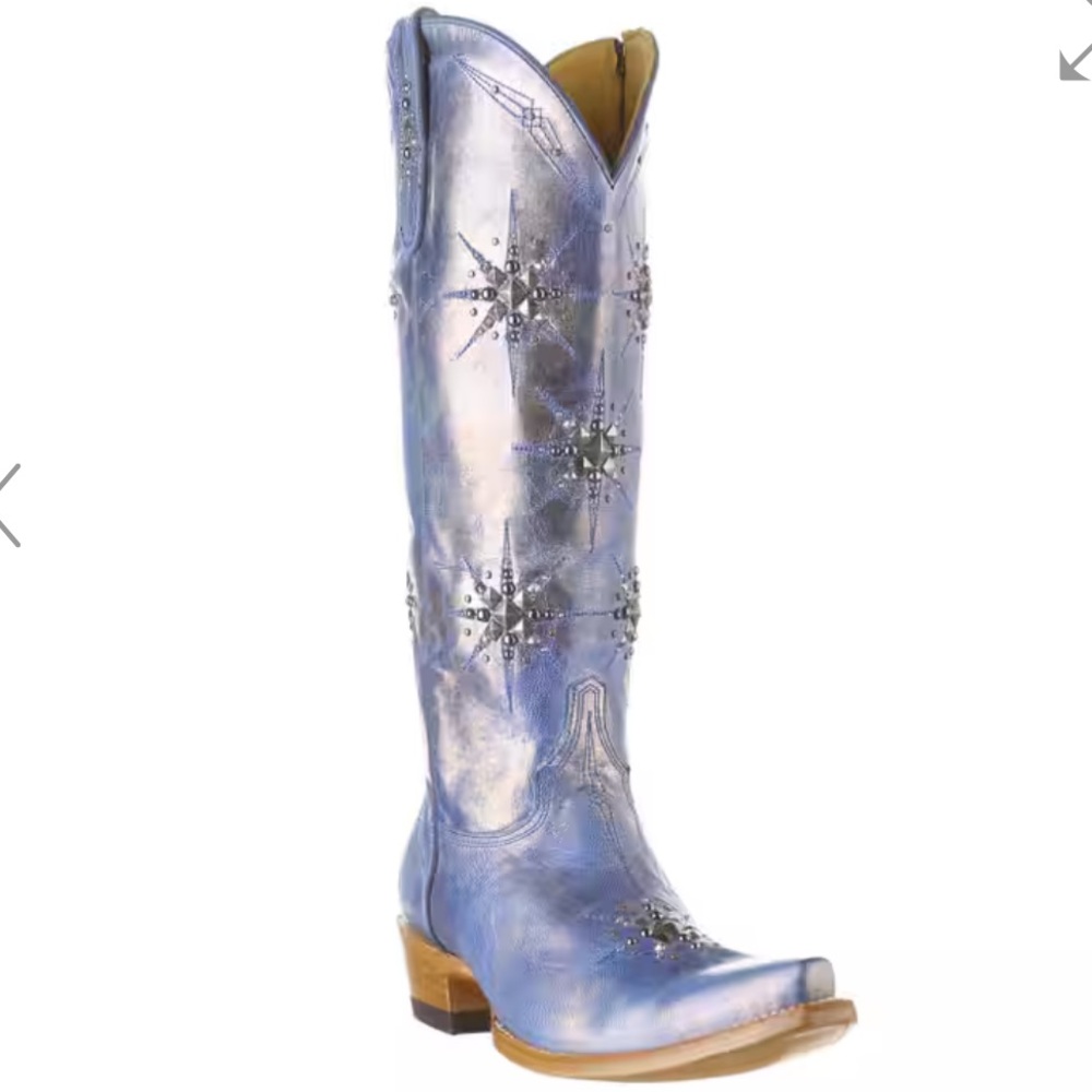 OLD GRINGO STELLETTA TALL BOOTS EMBELLISHEDS STARS SNIP TOE 7.5 NIB - Picture 9 of 11